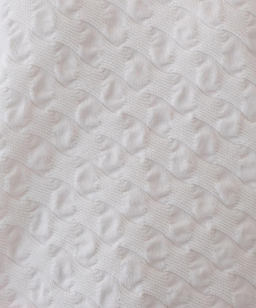 INDIVI Spring Knit Washable Cotton Puffed Jacquard White Size 38 Sweater, Blend, Knit, 12712152, Women's, (001), (M)