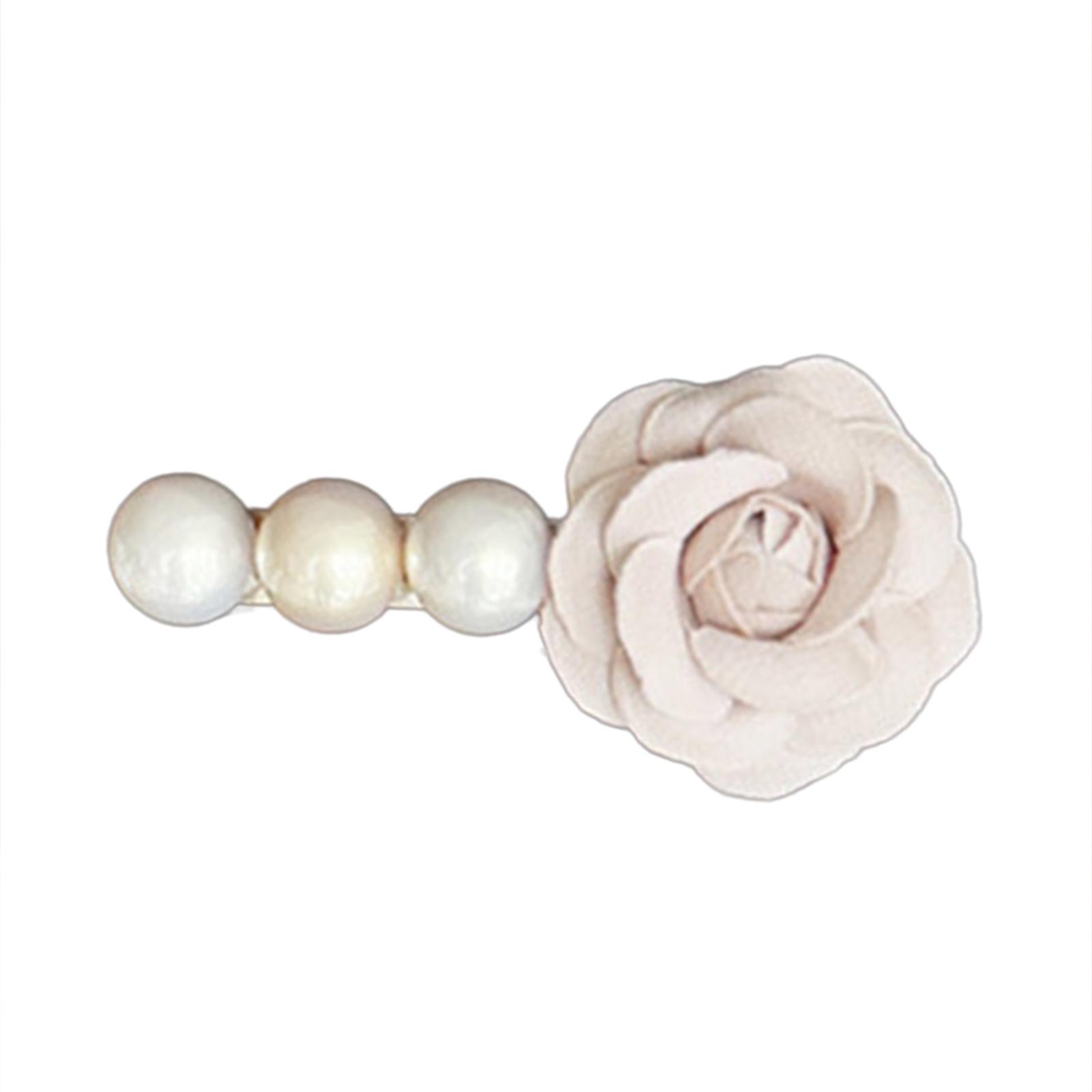 Pearl Hair Clip Half Up Spring Clamp French Style Daily Commute Hair Accessory