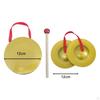 Gong Instrument Mini Finger Cymbals Percussion Brass with Mallet for Parties