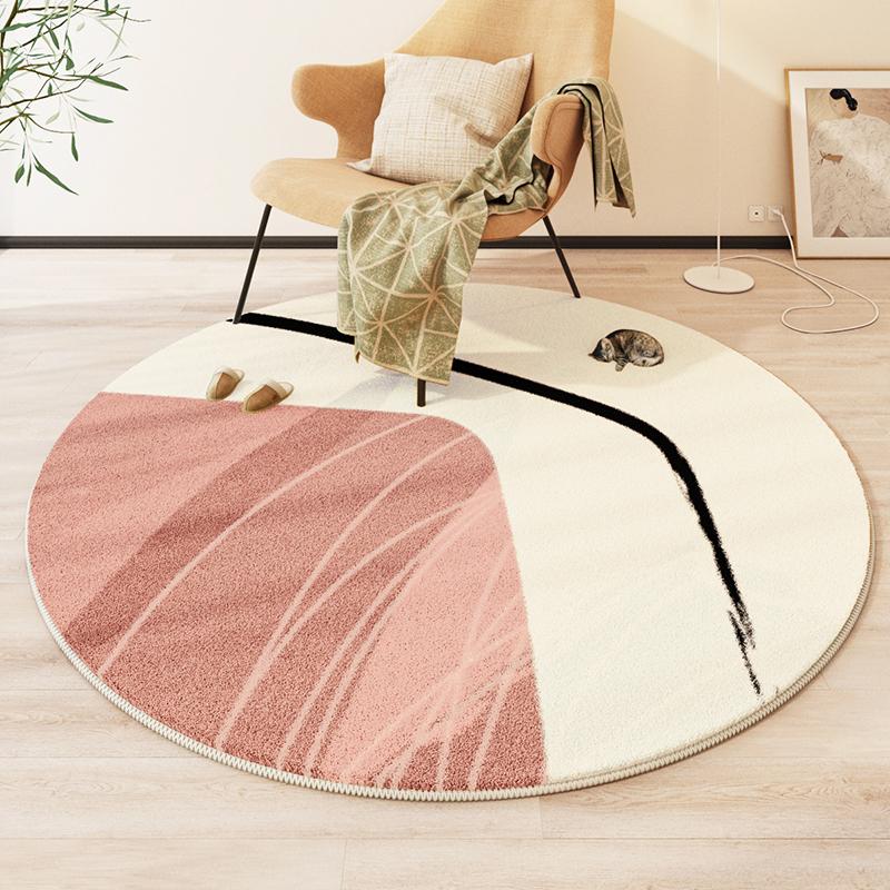 Modern Abstract Carpets for Living Room Minimalist Bedroom Decor Round Plush Rugs Chair Floor Mat Anti-slip Large Area Carpet