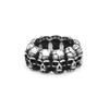 Vintage Gothic 316L Stainless Steel Skull Rings For Men Women Punk Hip Hop Motorcycle Band Jewelry Halloween Gifts