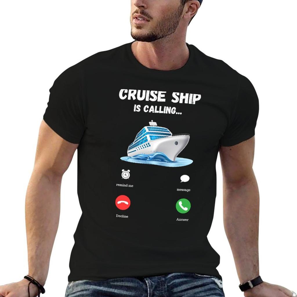 Cruise Ship Is Calling Tshirt Classic Graphic Short Sleeve Top
