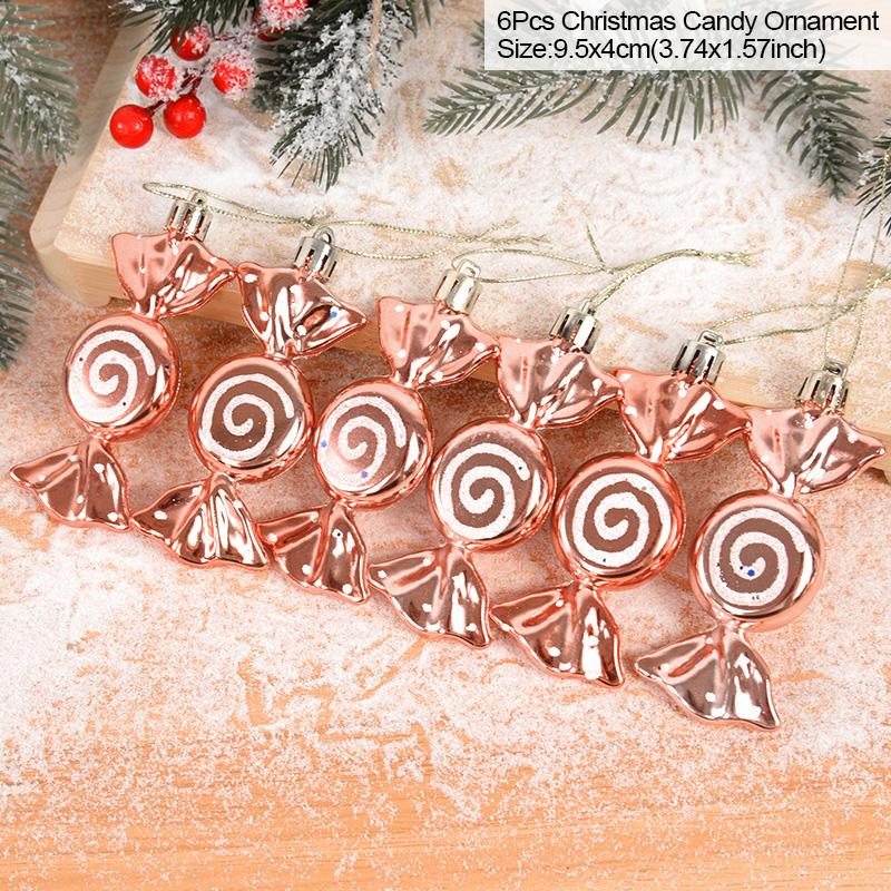 6 stuks 6cm Transparante Sneeuw Kerstballen Hangers voor Kerstboomversiering Heldere Kerstballen Hangende Ornamenten Kerstmis Navidad