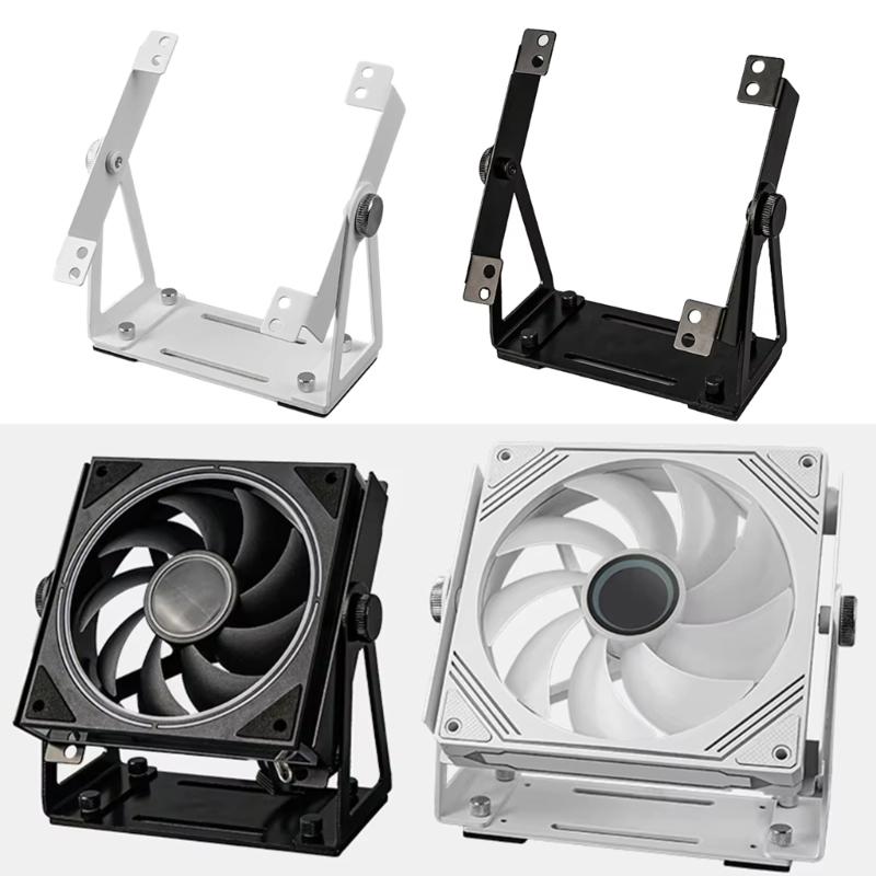 Adjustable Automotive Fan Mount Corrosion Resistant Metal Bracket 360 Degree Rotation Easy Installation Car Cooling Accessory