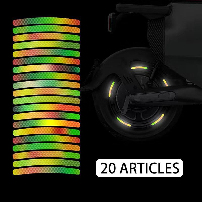 20 ks Reflexní nálepka na auto Kola Dekorace Nálepka Nálepka na náboj kola Reflexní nálepka Přizpůsobená karoserie Světelné nálepky