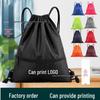 Waterproof Sports Drawstring Backpack with Custom Logo and Zipper Pocket.