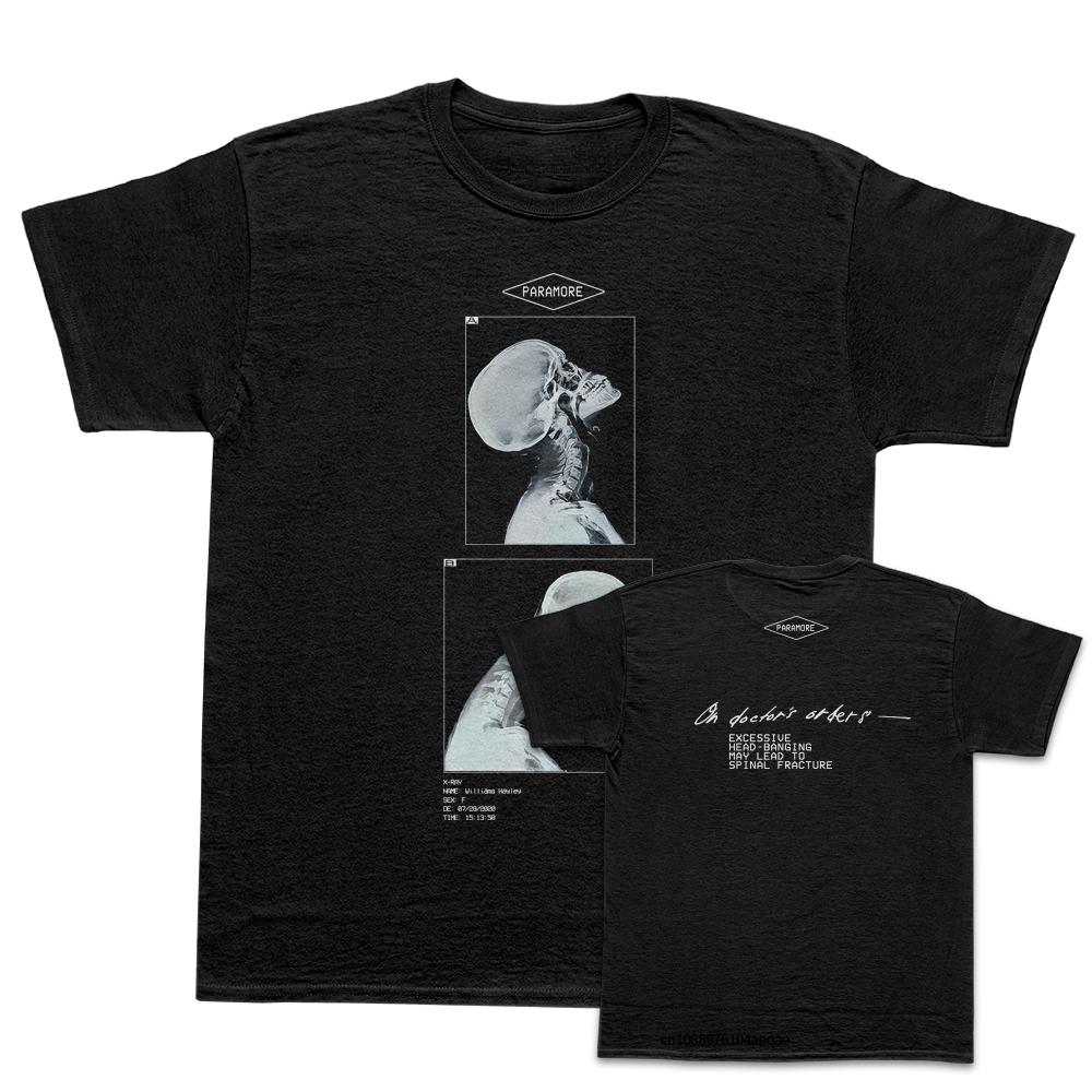 Rock Band Paramore T-shirts on Doctors Orders X-ray Hayley Williams Tour Doodle Art Vintage Men's Women Short Sleeve Cotton Tops