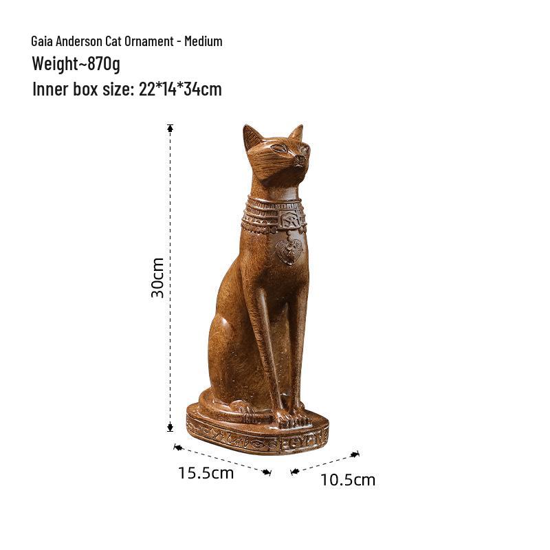 Nordic White Egyptian Cat Resin Ornament for Home or TV Cabinet Decor