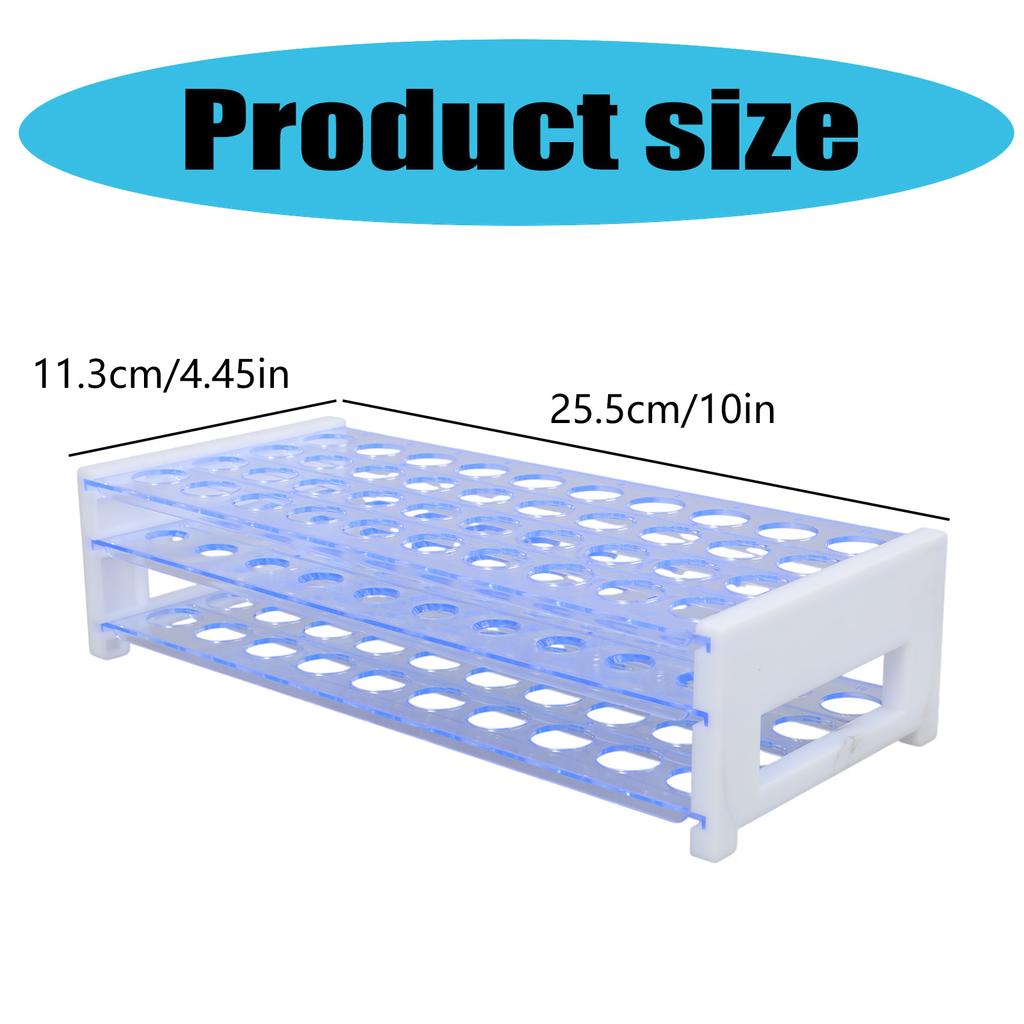 Sturdy 3 Tier Test Tube Organizers Laboratory Essentials 3 Tier Blue Test Tube Rack Durable Plastic Stand Shelves