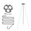 Boundless Voyage Titanium Tripod and Hook Compact and Portable for and Camping Ring, Chain, Set, Ultra-Lightweight (61g), Camping, Outdoors, (Ti9012O)