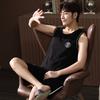Mens Modal Cool Pajamas Set Summer Round Collar Shorts Modal Nightwear Fashion Gentleman Elegant Sleepwear