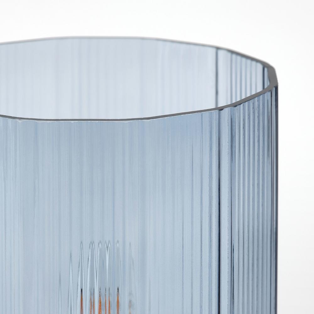 Paire de lampes de bureau en verre de Murano soufflé à la main, nervuré