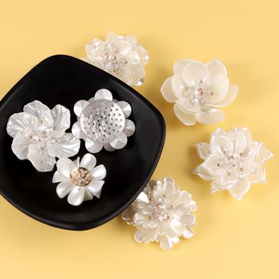 1/7 Stück Acryl Rose Perle Kristall Blütenblatt Blume Floral Nähen Aufnäher Patch für Kleiderherstellung DIY Handwerk