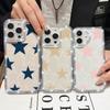 Stars Pattern Diamond Frame Clear Soft Silicone Case For iPhone 16 Pro Max 16E 15 14 Pro 13 12 11 Lens Protection Shockproof Phone Cover