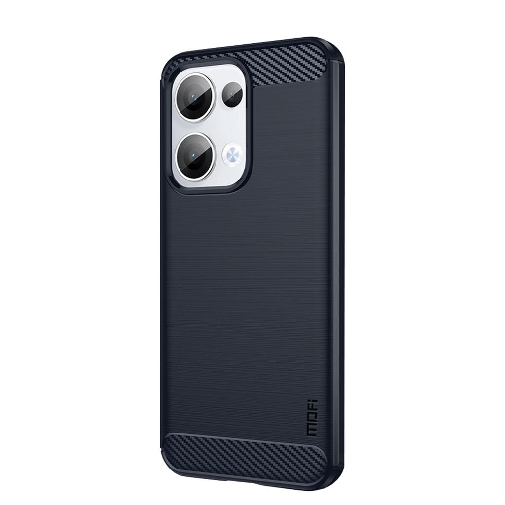Pro Oppo Reno13 5G (Globální) Zadní kryt MOFI Kartáčovaná textura Uhlíkové vlákno Měkké TPU pouzdro