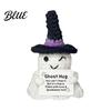 Energy Emotional Support Gift Hand Knitted Halloween Ghost Ornament Crochet Plush Doll with Warm Hearted for Students Encouragement Card Cute