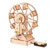Drewniane DIY Trójwymiarowe Elektryczne Koło Młynarskie Puzzle Edukacyjne Zabawki dla Dzieci Model 3D Rękodzieło Prezenty Ozdoby P286