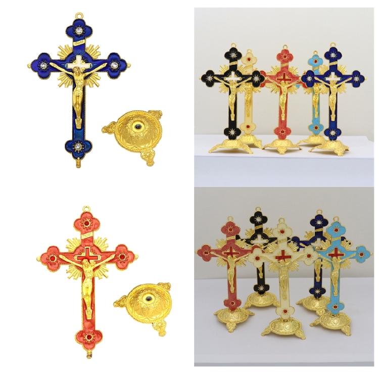 Christian Catholic Cross Ornament Pendant Home Church Pray Ornaments Souvenir