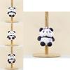 Adorable Plush Panda Keychain Cute Soft Toy With Sunglasses Fun Bag Accessory