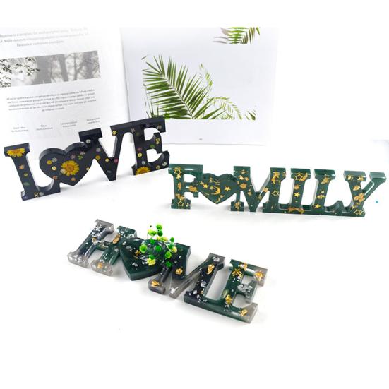 DIY Home Family Love Epoxy Resin Casting Mould Ornament Making Silicone Mold