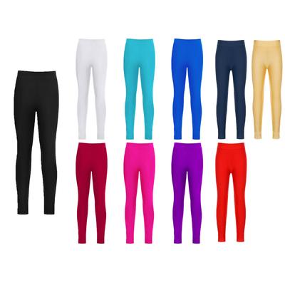 Girls' Athletic Leggings Kids Elastic Waistband Pants Running Active Yoga Tights