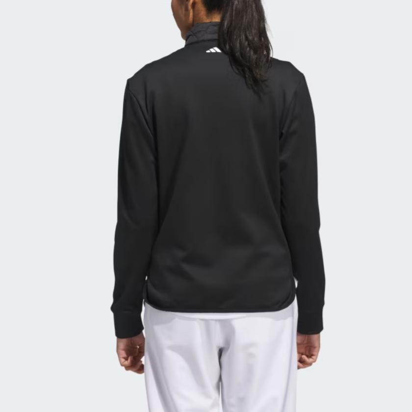 Adidas Solid Color Zip Long Sleeve Jacket Women Jackets Black KA7965