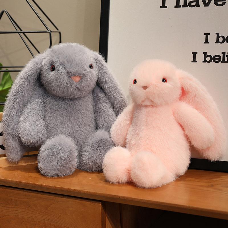 Cute Long-Eared Little White Rabbit Doll Plush Toy Little Rabbit Doll Children'S Soothing Rag Doll Girl Birthday Gift