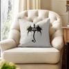 Cartoon WWingS DDragonS Cushion Cover Natural Linen Organic Fabric DoubleSided Printing Couch Pillow Covers Home Decor