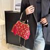 2024 Designer Women Handbags And Purse Floral Shoulder Bags Vintage Pearl Tassel Shell Clip Lady Chain Satchel Crossbody Bags