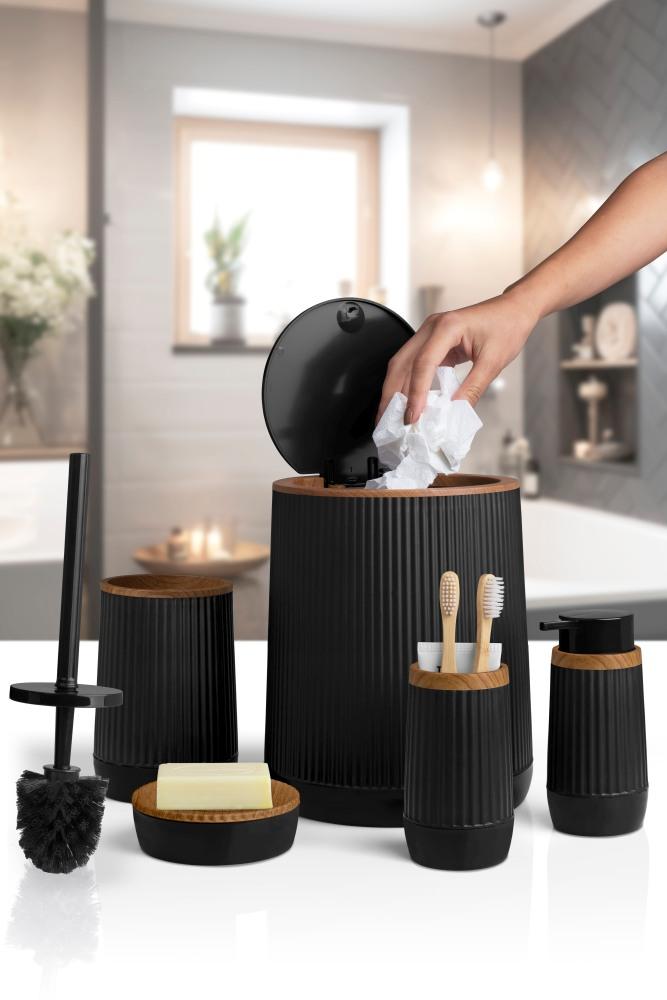 Bathroom Set 5 Pcs Nida Black