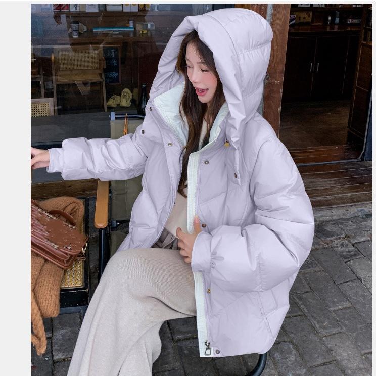 Down Padded Jacket Women's Autumn and Winter Thick Padded Jacket Fake Two-piece Short Padded Jacket