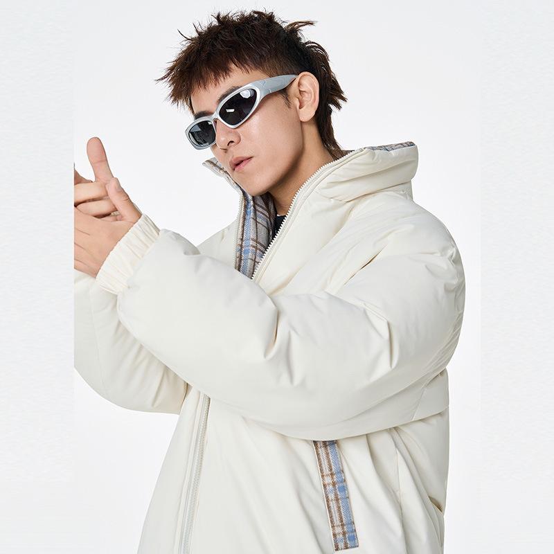 Hooded Cotton-padded Jacket Men's Casual Loose Solid Color Versatile Thickened Warm Windproof Cotton Clothes