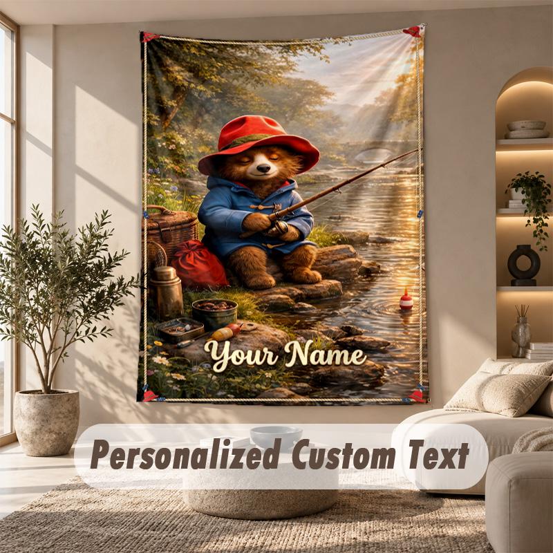 Paddington Tapestry, Personalized Custom Text, Wall Hanging Tapestry For Living Room Home Wall Decor
