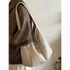 Niche Design Canvas Bag Large Capacity Shoulder Bag Commuter Student Armpit Tote Bag