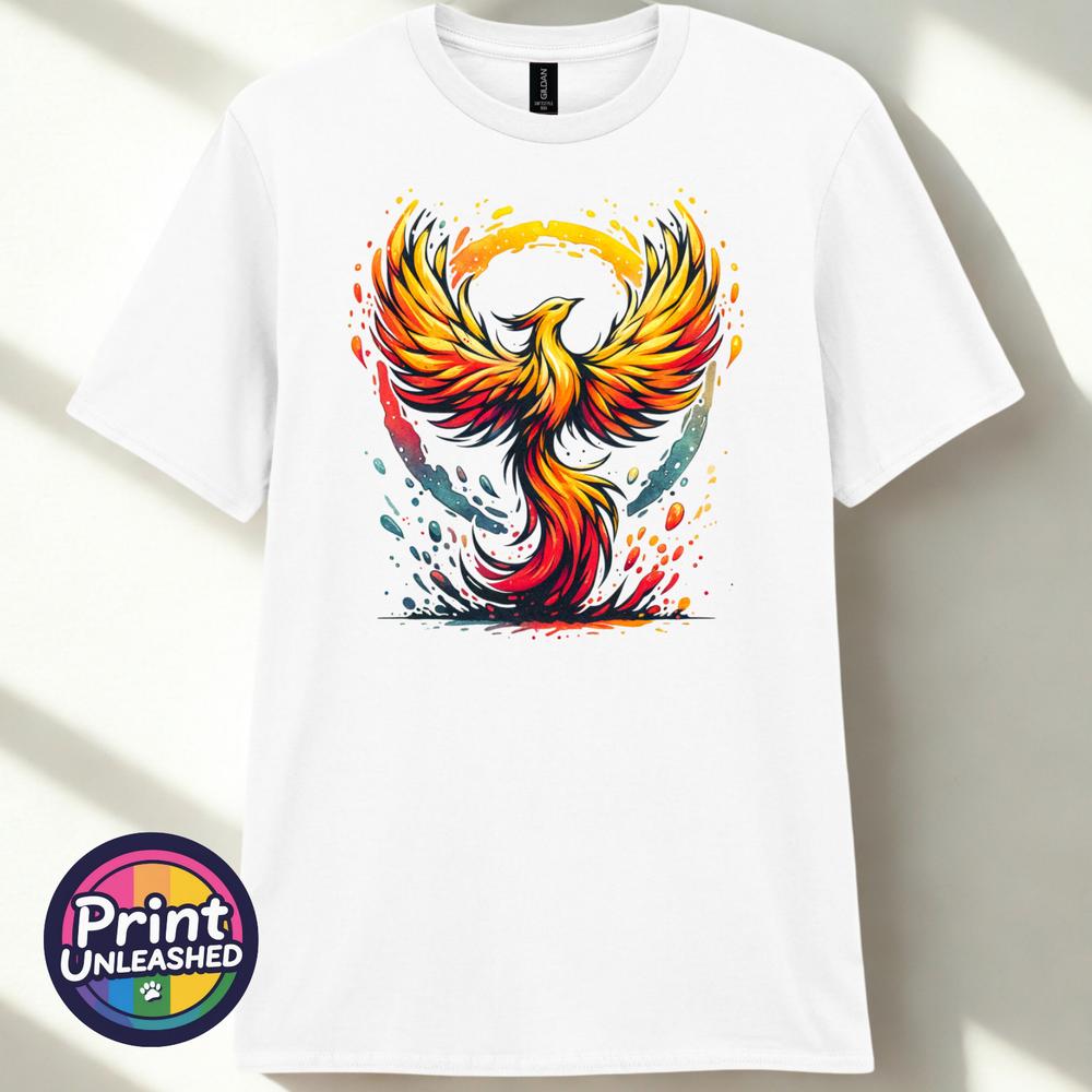 Phönix Vogel T-Shirt Mythischer Feuervogel Grafik-T-Shirt Fantasy Unisex Oberteil Geschenk S2XL