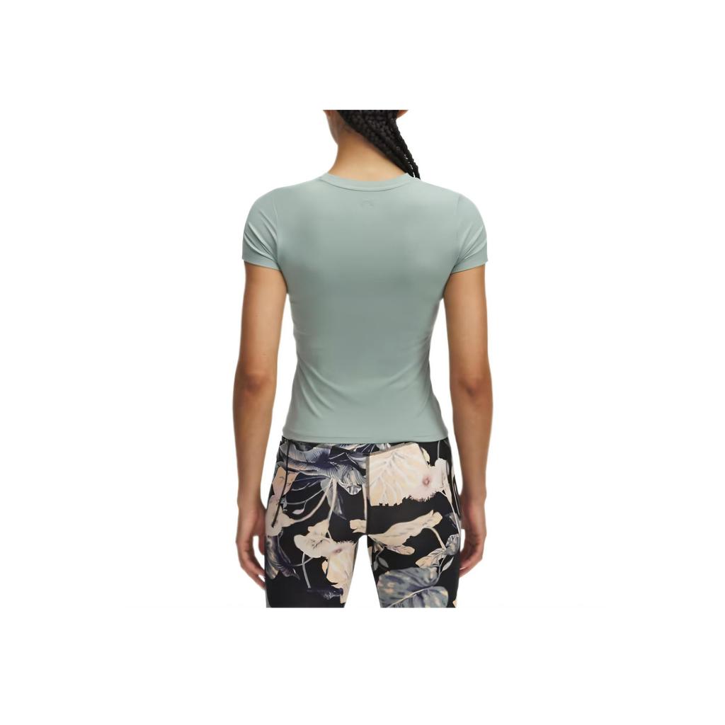 Under Armour Meridian Core Skin-Friendly Fashion Quick-Dry Moisture-Wicking Versatile Simple Short Sleeve Regular T-Shirt Women Tops Green 6000341-348