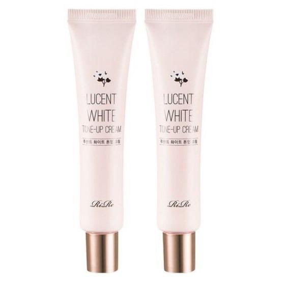 RiRe Lucent White Tone-Up Cream Pink Brightening & Glow Base, 40ml (Pack of 2)