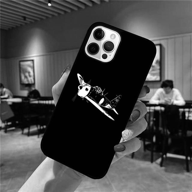 Aircraft Plane Airplane Black Phone Case Back Cover for iPhone 17 Air 16 15 14 13 11 12 Pro Max Plus Shell Coque