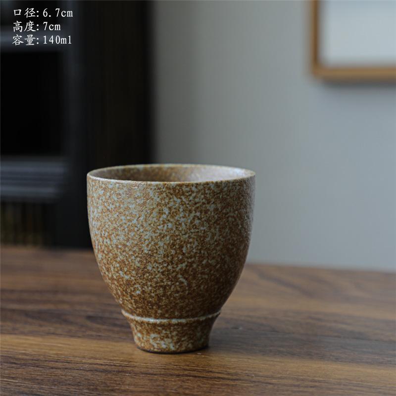 Coarse Pottery Master Cup Retro Kung Fu Teacup Master Cup Latte Flower Personal Cup Tea Cup Large Teacup