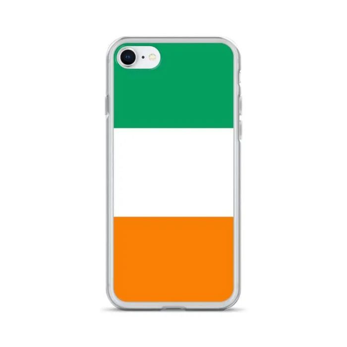 Coque iPhone - iPhone SE 2020 - Drapeau Côte d'Ivoire - Souple - Multicolore - TPU trasparente