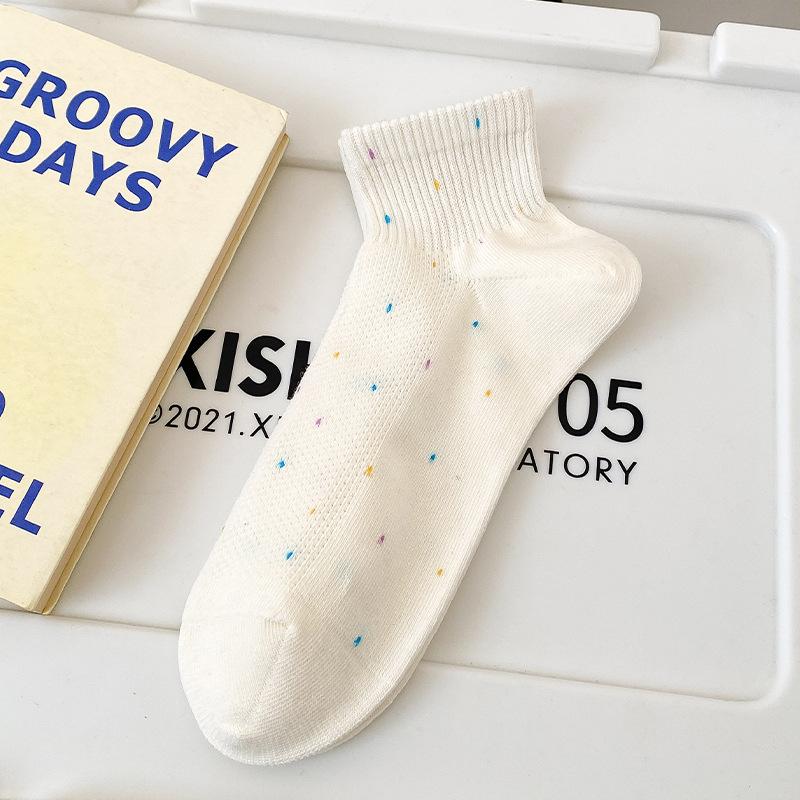 Båtsokker Ren Bomull Dame Vår og Sommer Tynn Mesh Dame Benløse Sommer Helbomull Korte Sokker