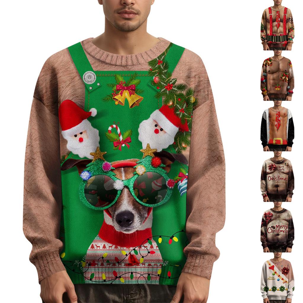 Men's Halloween Print Raglan Dralan Three-quarter Sleeve Casual Top