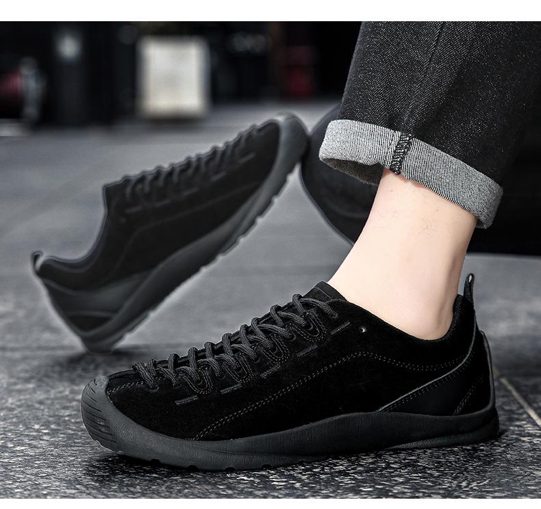 Chic Round Toe Hiking Shoes - Non-Slip, Low-Top Style for Women & Men