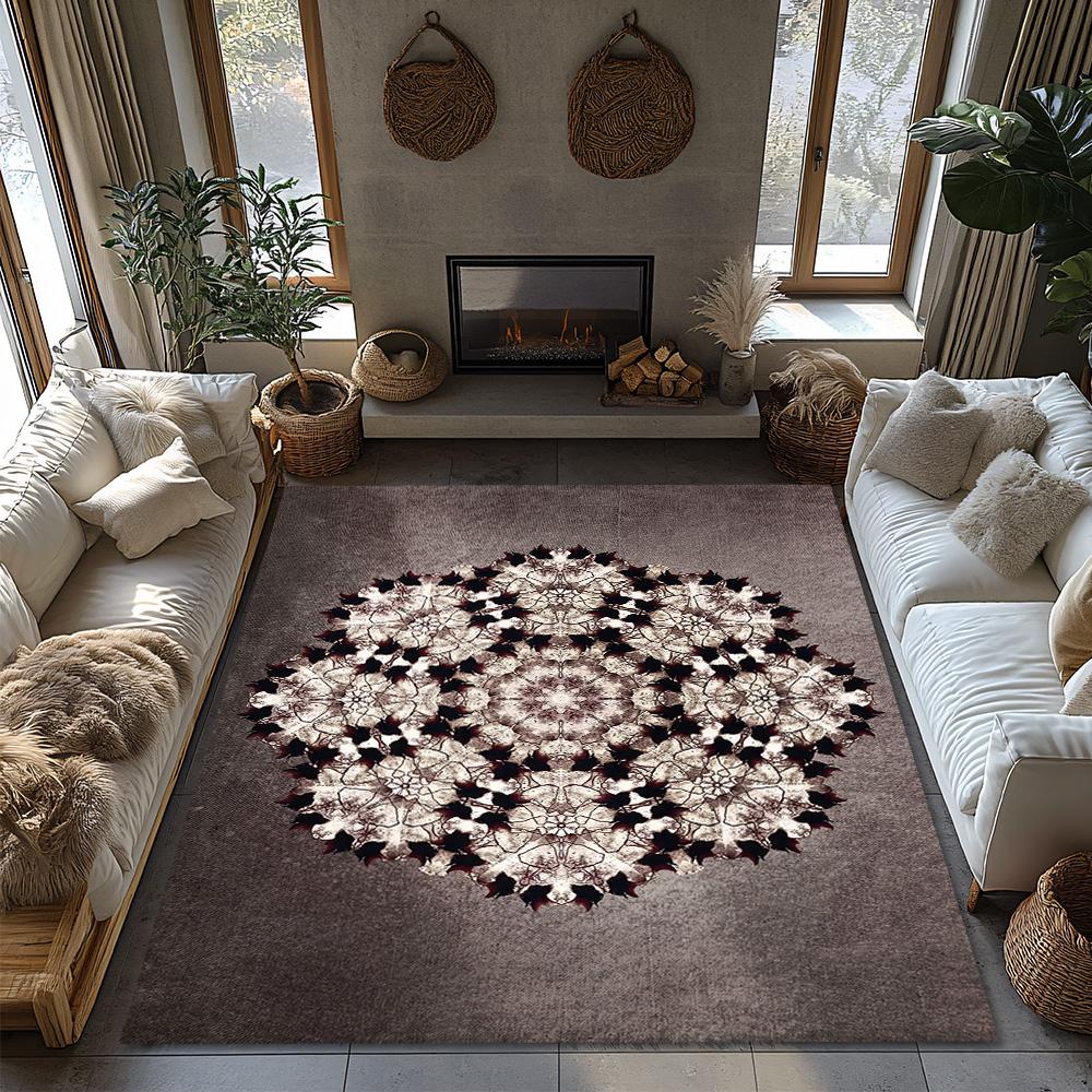Unique Area Rug Non Slip Washable Indoor Outdoor Carpet Modern Geometric Pattern Living Room Decor Home Accent Floor Mat Gift Id