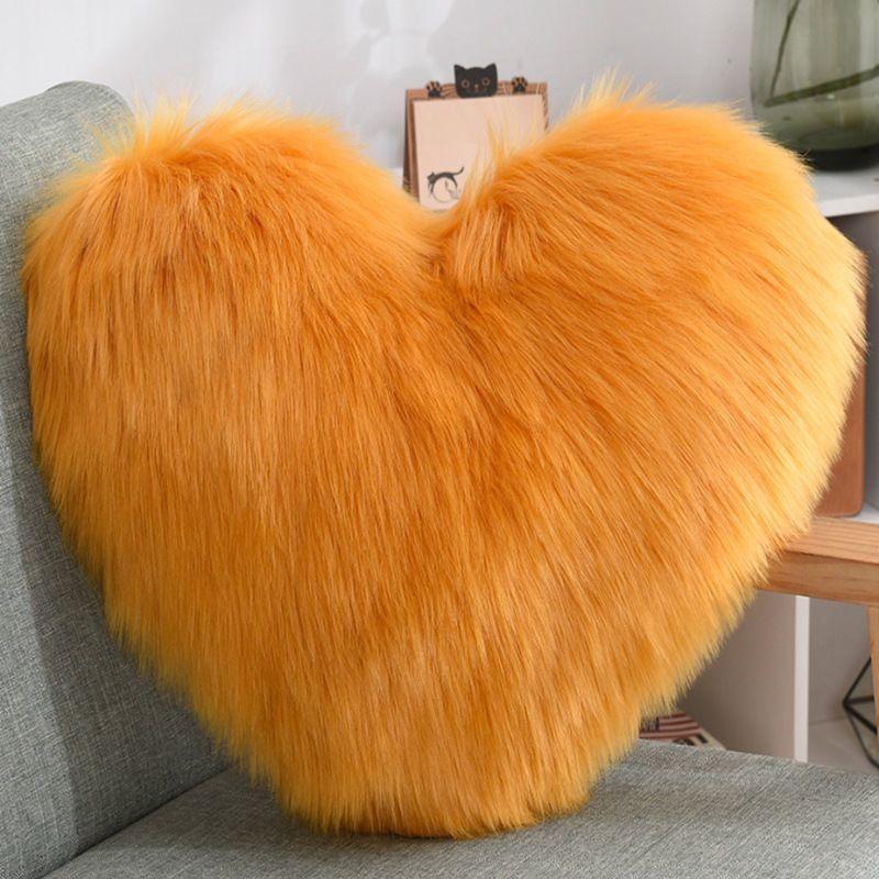 Langes Plüschkissen Musterzimmer mit Kissenkern-Packung Ins Zuhause Nordisches Samtkissen Sofa Wohnzimmer Liebesförmiges Kissen 30X40cm