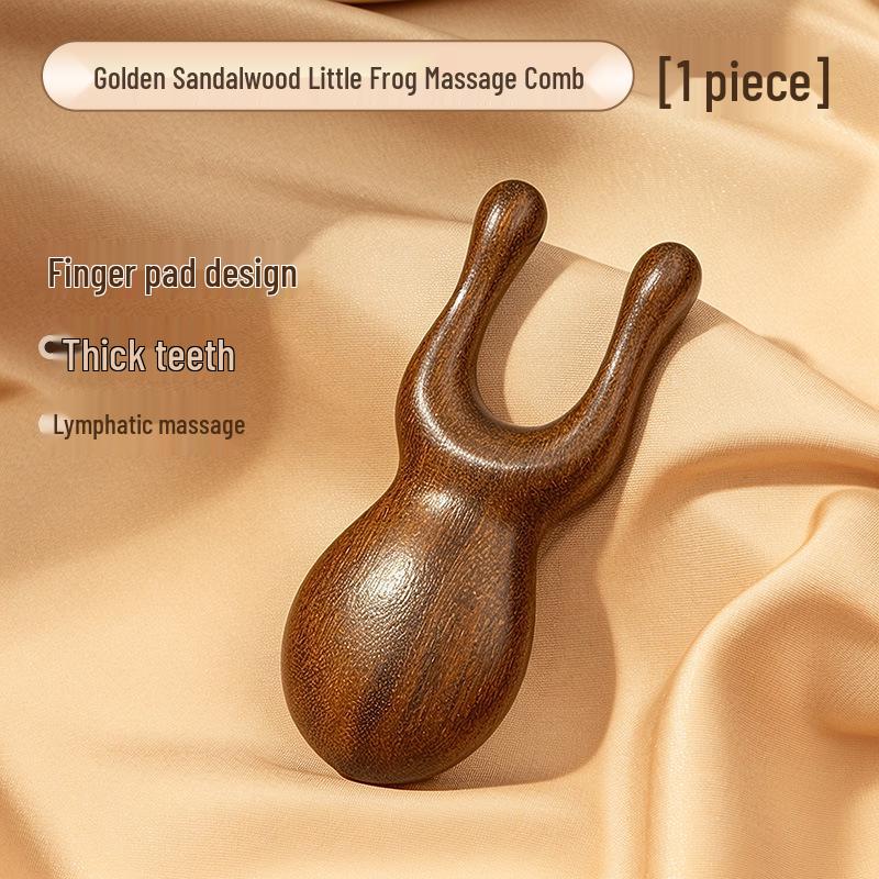 

Пятизубцовая сандаловая расческа для массажа головы в форме оленьего рога для терапии кожи головы и меридианов