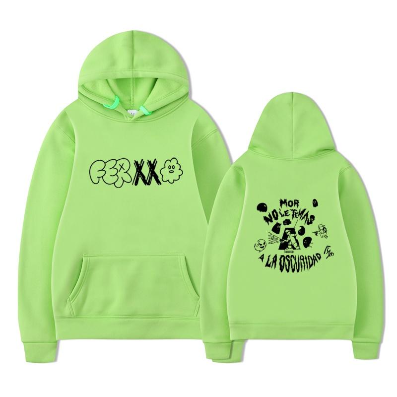 2025 New Feid Ferxxo Hip Hop Men's Pattern Printed Hoodie Retro Music Album Hoodie Ferxxo Hoodie Street Wear