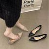 Single shoes women's inner height increase nude design sense niche one pedal light mouth casual shoes women
