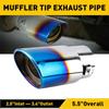5.5" Car Rear Exhaust Pipe Tail Muffler Tip Auto Accessories Replace Kit Blue