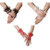 Lady Lace Wrist Cuffs Arm Accessories For Women with Exquisite Bows Detail Great For Cosplay